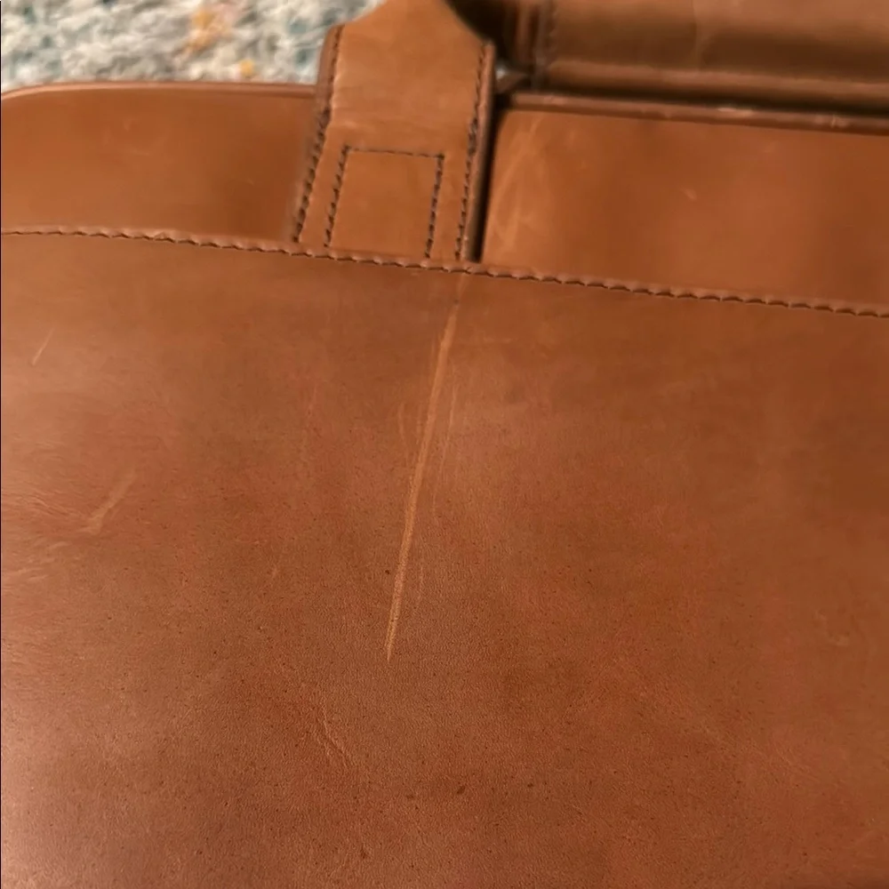 Johnston & Murphy Brown Leather Briefcase